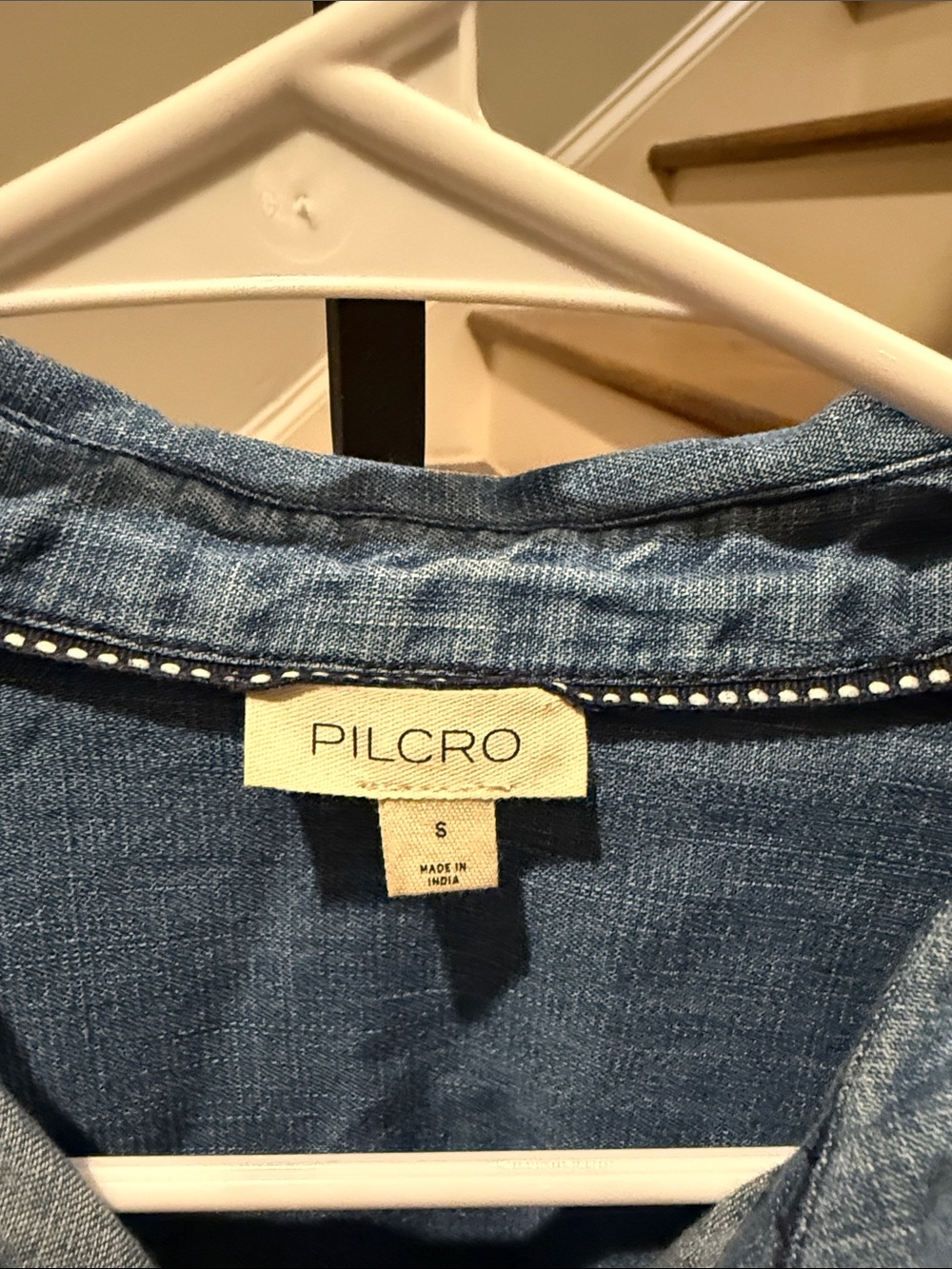 Pilcro Light Blue Denim Button-Down Shirt - Picture 2 of 4